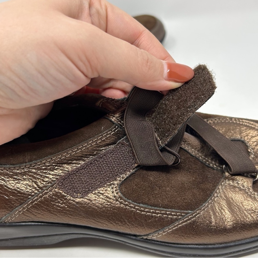 Softspots Alice Brown Leather Comfort Adjustable Walking Sneakers Size 10 - Picture 10 of 12